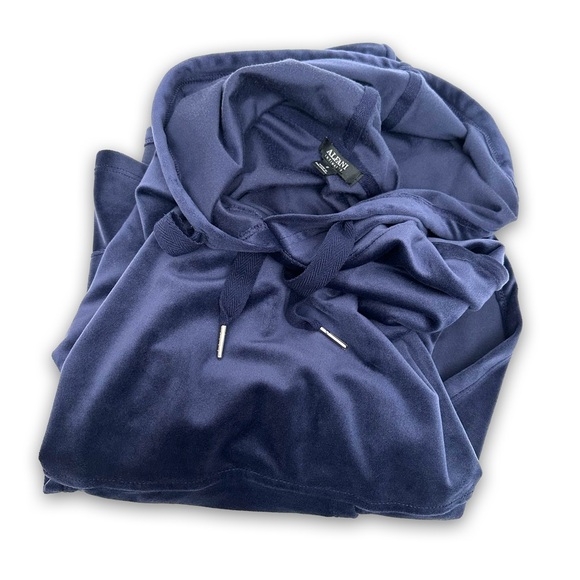 Alfani velour lounge suit. Size small. Dark blue - Picture 6 of 6